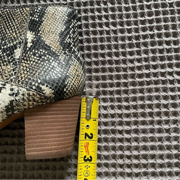Madewell Rosie Snake Embossed Leather Ankle Wooden Stack Heel Boots, 7 - Picture 9 of 10